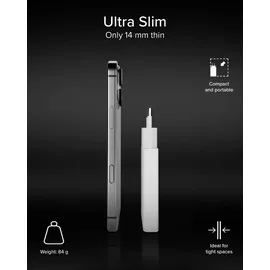 SBS GaN ultraflaches 67-Watt-Ladegerät mit zwei USB-C Power Delivery-Anschlüssen, europäischer Stecker - Weiß
