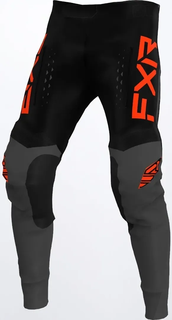 FXR Off-Road RaceDiv Motorcross broek, zwart-rood, 28 Voorman