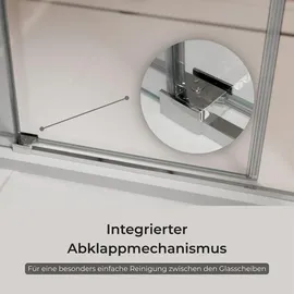 Schulte Sunny Schiebetür Nische 120 x 200 cm Klar hell/Sicherheitsglas