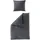 BIERBAUM Chic Uni Unifarben Grau 135 x 200 cm + 2 x 40 x 80 cm