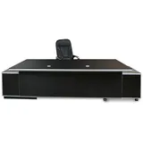 Jet-Line Büromöbel Bauhaus Chef Schreibtisch Kehl 2,45 m Sideboard Repräsentativ Jet-Line