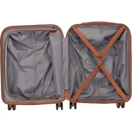 Travelite Bali 4-Rollen Cabin S 55 cm / 34 l weiß/cognac