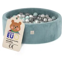 Misioo Bällebad mit Schaumstoff-Füllung - 90x30cm - 200 Bälle - Hochwertige Bällebad Bälle für Kinder - Weiches und Sicheres Spielzeug - Waschbar