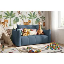 WFL GROUP Schlafsofa Lilo 120 x 86 x 101 cm Cordstoff Marineblau