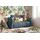WFL GROUP Schlafsofa Lilo 120 x 86 x 101 cm Cordstoff Marineblau