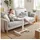 Homcom Stehpult-60,5L x 52B x 75-114H cm-Weiß | Gr.: onesize