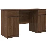 VidaXL Schreibtisch Braun Eiche 140x49x76 cm Holzwerkstoff