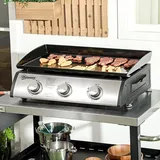Outsunny Gasgrill Tischgrill schwarz