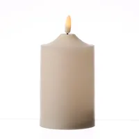MARELIDA LED Stumpenkerze - Kunststoff - 3D Flamme -