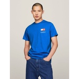 Tommy Jeans T-Shirt »TJM SLIM ESSENTIAL FLAG TEE EXT«, mit Rundhalsausschnitt, blau