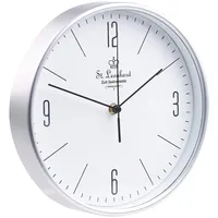 St. Leonhard Klassische Funk-Wanduhr mit großen Ziffern und flachem