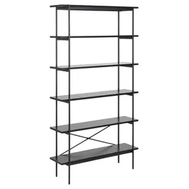 AC Design Bücherregal 94 x 27 x 172 cm Schwarz