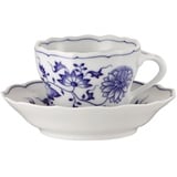 Hutschenreuther Tasse Blau Zwiebelmuster Kaffeetasse 2tlg., Porzellan blau