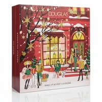 Douglas Make-Up Frauen Adventskalender 2025 Beauty Advent Calendar mit Lippenstiften, Lipliner, Lipgloss, Mascara, für Damen und Mädchen ( Wert 1... - Rosa/Beige/Schwarz/Rot/Gold