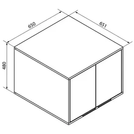 Fackelmann Waschmaschinen Aufsatzschrank 65 x 48 x 65,1 cm Weiß Holz