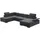sit&more Wohnlandschaft SIT & MORE "Alcudia U-Form", grau (dunkelgrau), B:349cm H:73cm T:226cm, 98% Polyester, 2% Polyamid, Sofas, Wohnlandschaft, wahlweise mit Bettfunktion