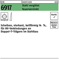 Peiner DIN 6917 Scheibe vierkant keilförmig für I-Träger Stahl