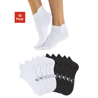 KangaROOS Sneakersocken 10er Pack Schwarz/Weiß 35-38