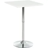 Homcom Bartisch 60 x 60 x 69-92 cm Weiß