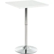 Homcom Bartisch 60 x 60 x 69-92 cm Weiß