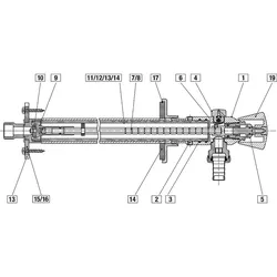 Ersatzspindel 475mm für frostsichere Außenarmatur verchromt