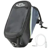 Tectake Fahrradtasche Satteltasche grau/grün/schwarz