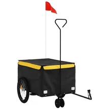 vidaXL Fahrradanhänger schwarz/gelb 30 kg