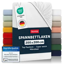 Blumtal Spannbettlaken Mikrofaser 200 x 200 cm weiß