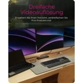 Icy Box (USB-C, Dockingstation - USB Hub, Schwarz