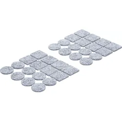 BGS DIY 80704 Satz Filzgleiter grau meliert 32 teilig Möbelgleiter
