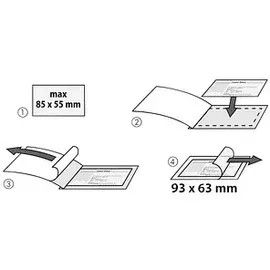Sigel Laminierfolien für Visitenkarten glasklar