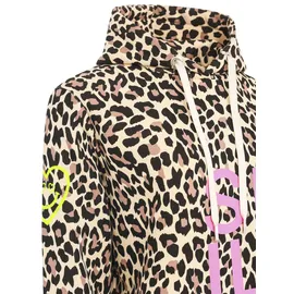 Zwillingsherz Alissa LEO Sweatshirt mit SMILE Print beige LXL