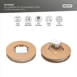 Digitus Fttx Installationskit, LC/APC Stecker, 50m