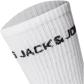 JACK & JONES JACK - JACBASIC LOGO TENNISSOCK, Baumwollmischung, Logo, Schwarz / Weiß 33-37