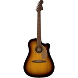 Fender Redondo Player Acoustic Guitar, Walnut Fingerboard, Gold Pickguard, Sunburst