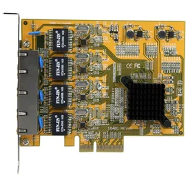 Startech 4-port-pcie-gigabit-netzwerkkarte - Yellow
