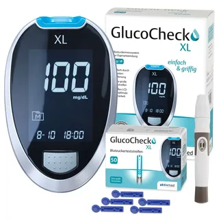 GlucoCheck XL Set mg/dl mit 60 Teststreifen