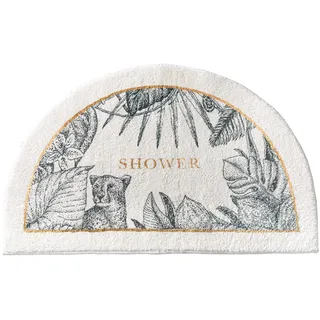 LEJIAJU Badezimmermatte, halbrund, schnell trocknend, saugfähig, Badvorleger, WC-Vorleger für Zuhause, Schlafzimmer, Küche, Badezimmer, Eingang, Fußmatten, Retro-Pad