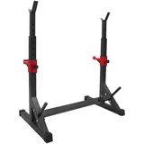 HarBin-Star Langhantelständer, Hantelscheibenständer bis 250 kg aus Kohlenstoffstahl, Squat Rack Hantelständer, Verstellbare Langhantelablage Höhenverstellbar, Hantelablage