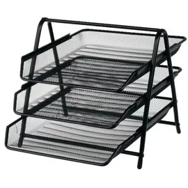 Viking Ablagefächer Metallnetz DIN A4 Schwarz