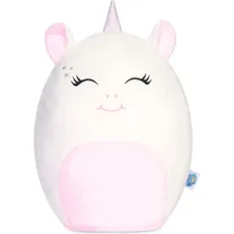 squishbrubies Emily das Einhorn - 35 cm Kuscheltier - Superweiches Stofftier - Plüschtier zum Kuscheln, Verschenken und Sammeln - Weiß und Pink - Rosa