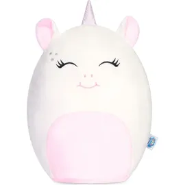 squishbrubies Emily das Einhorn - 35 cm Kuscheltier - Superweiches Stofftier - Plüschtier zum Kuscheln, Verschenken und Sammeln - Weiß und Pink - Rosa