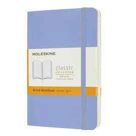 Moleskine Notizbuch Pocket/A6, Liniert, Weicher Einband, Hortensien Blau