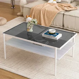 Okwish Grau/Weiß Glas 61,5 x 45 x 97,5 cm