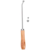 SPYMINNPOO Horn-Dellen-Roller-Werkzeug, Legierungsmaterial, Langlebiges Kleines Horn-Reparaturwerkzeug mit Stabilem Griff, für Trompete, Posaune, Saxophon, Blechblasinstrumente (Holzgriff)