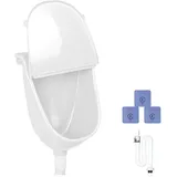 Wasserlose Urinal mit Deckel, Kunststoff Urinale für Männer mit Spülfunktion für den Außenbereich, Urinabscheider für Zuhause, Wohnheim, Garten, Wohnmobil, Geruchsneutrales Design(White)
