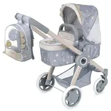 Decuevas 3x1 Faltbarer Coco Mit Rucksack Für Puppen Bis Zu Puppenwagen Puppe 41x62x70 Cm 48 Cm - Multicolor - One Size