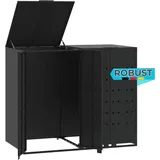 deluke Mülltonnenbox GORILO 138 x 79 x 117 cm schwarz