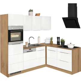 kochstation Winkelküche L-Form 230 cm weiß