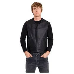 Highway 1 Lederweste schwarz Herren, M
